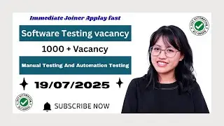 Urgent Hiring | Software Testing Vacancies | Manual Testing | Automation Testing | Across India |WFH