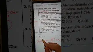 Online dərsdə elektrolizə aid test izahı #kimya #onlineders #dim(1)