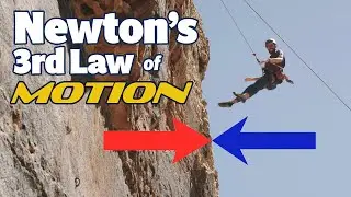 Newton's 3rd Law of Motion Explained with ROCK CLIMBING!