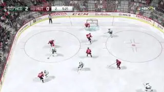 Hut16: Bourque hits, Rjo scores.