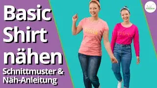 Basic Shirt nähen - Nähanleitung Schnittmuster LALU