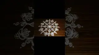 #Kaanum Pongal Kolam Rangoli White Powder Leaf Design Simple Easy Daily Muggulu