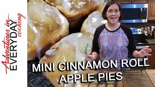 Mini Cinnamon Roll Apple Pies - Adventures in Everyday Cooking