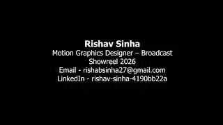 Motion Graphics Designer Showreel 2026 | Broadcast & Entertainment | Rishav Sinha