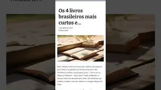 ESTES 4 LIVROS BRASILEIROS S&Atilde;O CRIMINALMENTE CURTOS (E V&Atilde;O EXPLODIR SUA MENTE EM UM DIA)! 📚💥