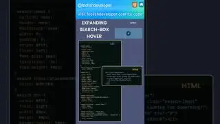 Search bar Hover Effect Using HTML and CSS 