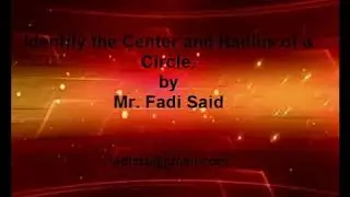 Graph circle with Center and radius. A better version of the video in the description below.