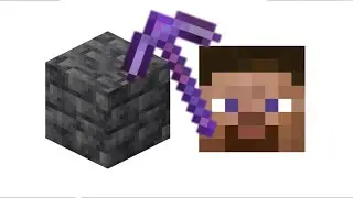 Mining deepslate with Powerful Enchantment Netherites Pickaxe