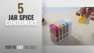 Top 10 Jar Spice Containers [2018]: Bulfyss Premium Seasoning Box Pepper Salt Spice Rack Jar Box See