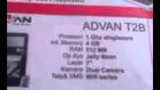 Tablet vandroid ADVAN T2B dual camera