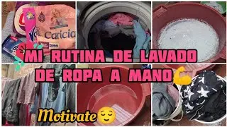 MI RUTINA DE LAVADO DE ROPA A MANO 💪 + MOTÍVATE CONMIGO || Estefany Davila