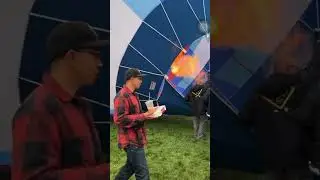 Inflating, a hot air balloon, #HotAirBallooning