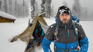 Hot Tent Camping in 5ft Snow | Extreme Snowfall Survival Vlog
