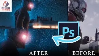 طريقة عمل ايديت خرافي باستخدام الفوتوشوب + تغيير السماء + عمل اجسام مضيئة