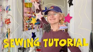 How to make star garland OUT OF fabric scraps!!! ⭐️🪡 (sewing tutorial)