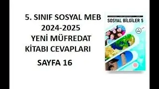 5.  Sınıf Sosyal Bilgiler Ders Kitabı Cevapları Sayfa 16 Meb 2024-2025