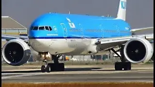 KLM HEAVY Boeing Action | Santiago Airport SCL | 77W and 74F