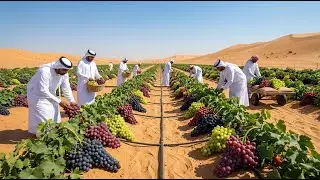 $500 Million Desert Grape Farming | How Grapes Are Grown in Extreme Desert Heat 🌵🍇