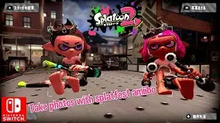Nintendo Splatoon 2 Splatfest Amiibo take photos with Splatfest Tee Switch