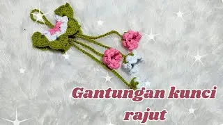 crochet tutorial/ butterfly crochet keychain Bellflower combination / strap bag tutorial