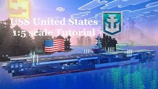 🛡️Minecraft USS United States 1:5 scale Tutorial | American Tier ⭐️ Aircraft Carrier 