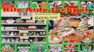 🛒🎄Rite Aide 60% Off Christmas Decor Jackpot Shop With Me!!Absolutely Must Haves Home Decor!! 🛒🎄🏃