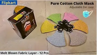 BILDOS 3 Layer Pure Cotton Cloth Mask / Adjustable Ear Loop / Melt Blown Fabric Layer