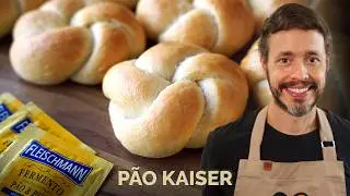 P&Atilde;O KAISER ou VIANINHA - Receita de p&atilde;ozinho tran&ccedil;ado em formato de flor