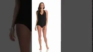 Magicsuit by Miraclesuit Women's Solid Sophie Halter Tankini Top | SwimOutlet.com