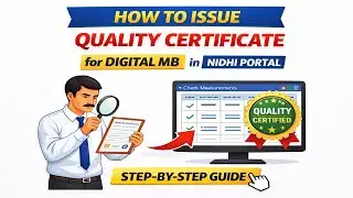 How to Issue Quality Certificate for Digital MB in NIDHI Portal #nidhiportal #nidhimodule #cfms