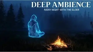 Rainy Night with the Elder | Cozy Campfire & Heavy Rain Sounds for Sleep (1 Hour)
