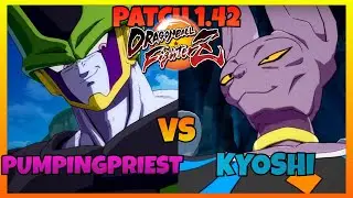 DBFZ - PUMPINGPRIEST vs KYOSHI gameplays (Super Baby 2, Nappa, Cell vs Jiren, Beerus, Krillin)