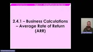 GCSE Edexcel Business | Theme 2 | 2.4 Making financial decisions | Mr Teitel