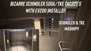 BIZARRE!! MIXED Schindler/ThyssenKrupp Traction Elevators at Salem Health Medical Center Salem, OR