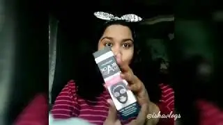 Trying the Mond'sub charcoal peel off face mask for blackheads