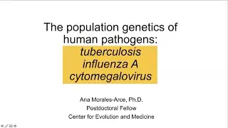 Population Genetics of Human Pathogens - Ana Yansi Morales Arce