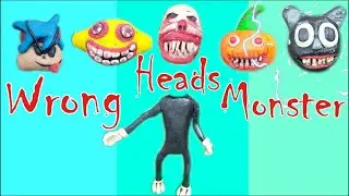 Wrong Heads Monster | Cartoon Cat Monster