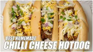 Super Delicious CHILLI CHEESE HOTDOG Homemade | Snackin' With Super