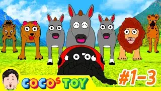 [25min] A super donkey's adventure 1~3ㅣcartoon version, animals stories for kidsㅣCoCosToy
