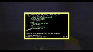 [Уроки] Minecraft ComputerCraft Простое меню программы