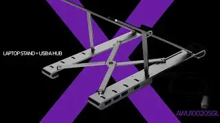 Targus Portable Laptop Stand + Integrated USB-A Hub (AWU100205GL)