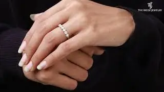 2.50mm Half Eternity Colorless Bubble Band❄thebridejewelry.etsy.com⬅🎁 #halfeternityband#eternityband