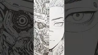 Anime Cyberpunk coloring book. Аниме будущего раскраска с рисунками от нейросети ( AI generated )