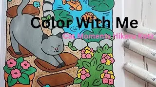 Color With Me 🐱Cat Moments 🐱 Hikaru Kotz ASMR With Alcohol Markers