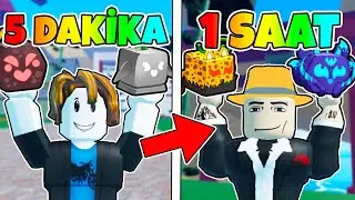 1 GÜNÜM BOYUNCA BLOX FRUİTS OYNADIM! 😱 | Roblox Türkçe