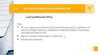Authorities Involved in Construction