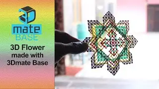 3D Flower Painting made with 3Dmate BASE - 3D Pen Mat