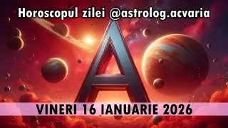 Venus in Varsator 💖 VINERI 16 IANUARIE 2026 ☯ HOROSCOPUL ZILEI  @astrolog.acvaria ​