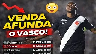 Venda de Rayan derruba o Vasco no ranking dos elencos 💰⚠️