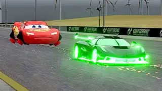 Lightning McQueen JET NITRO ENGINE vs Koenigsegg Jesko Alien Engine at Special Stage Route X